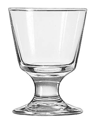 [ 3746 FOOTED ROCKS GLASS, EMBAS ]