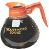 [ COFFEE DECANTER,64 OZ,GLASS,ORANGE HDLE ]