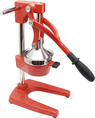 [ JUICER, MANUAL, CAST IRON, RED ]