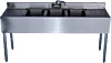 [ BAR SINK, 3-COMP, TWO DRAINBOARDS, 84" ]