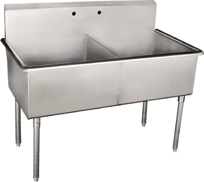 2 Compartments Regular Sink 21 X18 Restaurant Equipment