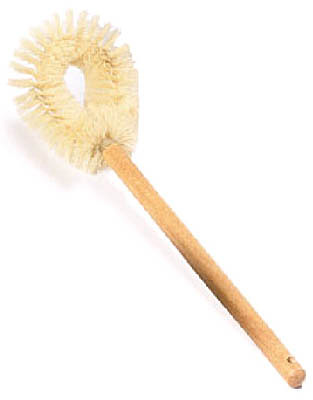 BRUSH, TAMPICO, BOWL, W/WOOD HDLE, 19