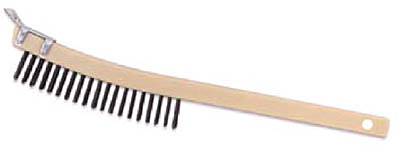 BRUSH, WIRE, SCRATCH, W/SCRAPER, 14