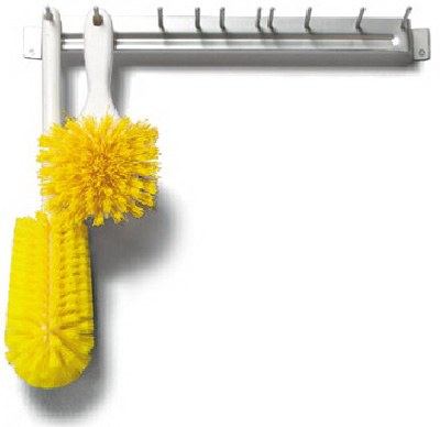 BRUSH RACK, ALUMINUM, 17