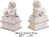 [ LION SET,   WHITE, 15" X 10" X 24"H ]