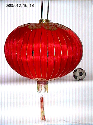[ LANTERN, SILK, PLAIN RED, 18