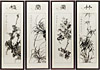 [ PICTURE, FLOWER SET, 4 PCS, 11"X32.5" ]