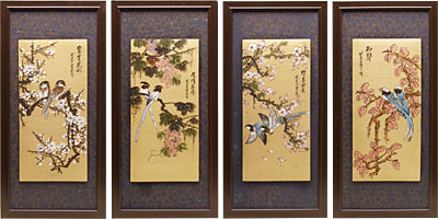 [ PICTURE, BIRD SET, 4 PCS, 12