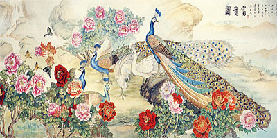 [ WALL PAPER, PEACOCKS, 7'6