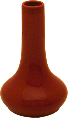 VASE, PORCELAIN, BUD, THAILAND, RED DVA036