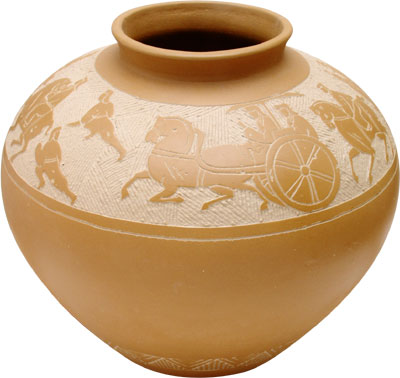 VASE, CERAMIC, CHINESE ART, 10.-3/4