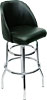 [ BAR STOOL, S/S BASE, VINYL SEAT, BLACK ]