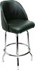 [ BAR STOOL, S/S BASE, VINYL SEAT, BLACK ]