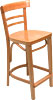 [ BAR STOOL, NATURAL WOOD ]