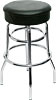 [ BAR STOOL, S/S BASE, VINYL SEAT, BLACK ]