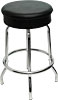 [ BAR STOOL, S/S BASE, VINYL SEAT, BLACK ]