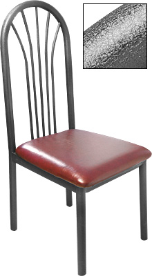 METAL  CHAIR, VINYL SEAT, TEXTURED FRAME FCHMC020