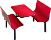 [ FAST FOOD TABLE (4 PERSONS) (RED) ]