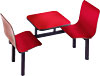 [ FAST FOOD TABLE (2 PERSONS) (RED) ]