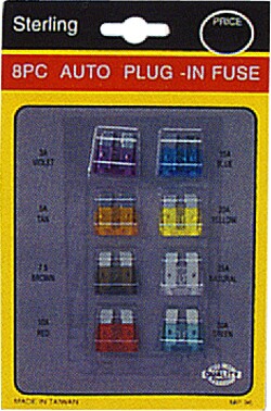 AUTO PLUG-IN FUSE, 8 PCS/SET HET006