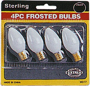 BULB, REPLACEMENT, FROSTED, 4 PCS/SET HET011