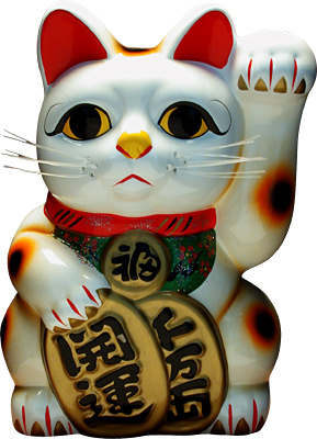 FORTUNE CAT, WHITE, 12