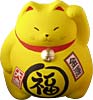 [ FENG SHUI CAT, YELLOW, 3-1/2" H ]