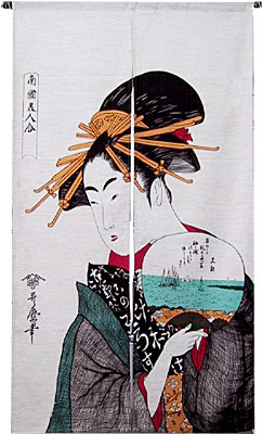 [ NOREN (DOOR) (JPN WOMAN W FAN) ]