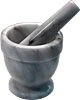 [ MORTAR & PESTLE, MARBLE, 4" D X 4" H ]