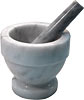 [ MORTAR & PESTLE, MARBLE, 5" D X 4.5" H ]