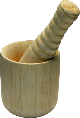 [ MORTAR & PESTLE, WOOD, 3