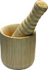 [ MORTAR & PESTLE, WOOD, 3" D X 3.5" H ]