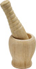 [ MORTAR & PESTLE, WOOD, 2" D X 3.5" H ]