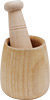 [ MORTAR & PESTLE, WOOD, 2.5" D X 3.5" H ]