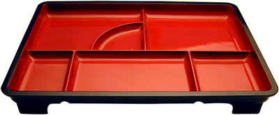 [ BENTO BOX, 6 SECT, NO LID, 14