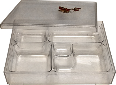 [ BENTO BOX, 5 SECT, W/LID - JSW ]