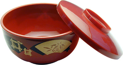 [ BOWL, W/COVER, RED, 6