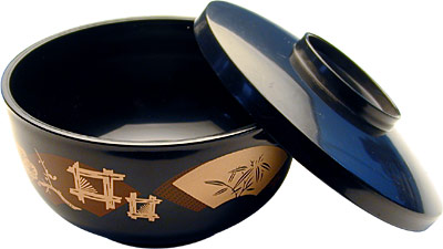 [ BOWL, W/COVER, BLACK, 6