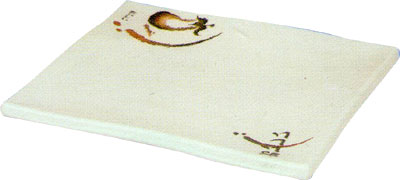 [ PLATE, RECT., EGGPLANT, 8