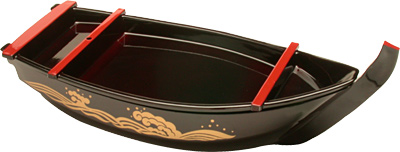 [ SASHIMI BOAT, MELAMINE, 44X19  ]