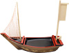 [ SASHIMI BOAT, MEL, W/MAST & NET, 67X23CM ]