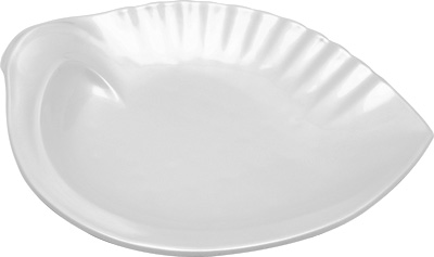 [ PLATTER, MELAMINE, SHELL, WHIT ]