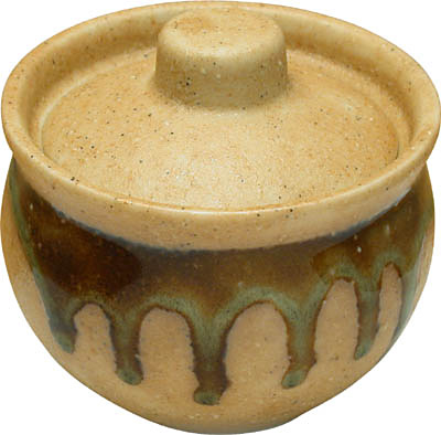 [ JAR, W LID, BROWN, 3