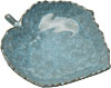 [ SAUCER, LEAF, LIGHT BLUE, 4.5" X 4" ]