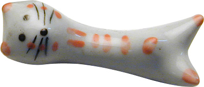CHOPSTICK REST (ORANGE DOT CAT), 5.5 CM JSWPOMH011