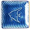 [ PLATE, SQ. (BLUE ANGLEFISH), 4.5" ]