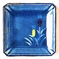 [ PLATE, SQ. (BLUE MUGI), 4.5