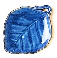 [ PLATE, SQ. (BLUE LEAF SHAPED), ]