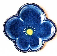 [ PLATE, SQ. (BLUE PLUM SHAPE),  ]