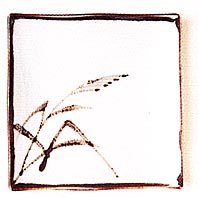 [ PLATE, SQ. (WHITE REED), 4.5